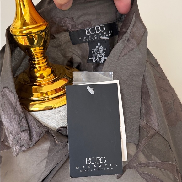 BCBGMaxAzria Elegant Sheer Gray Top - Picture 2 of 9